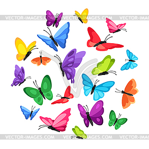 Background design with decorative butterflies. - vector clip art