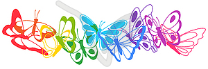 Background design with decorative butterflies. - vector clipart / vector image