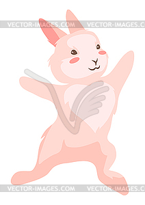 Cute Easter Bunny . Cartoon rabbit character for - vector EPS clipart
