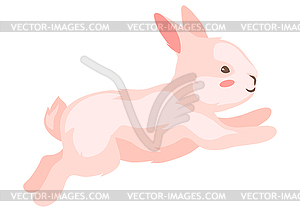 Милый пасхальный кролик. Мультяшный кролик для - графика в векторе