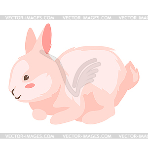 Cute Easter Bunny . Cartoon rabbit character for - vector clipart