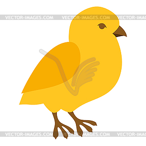 Cute Easter yellow chick . Cartoon chicken characte - vector clipart