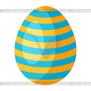 Happy Easter decorative egg. Cartoon symbol of - vector image