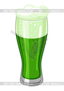 Saint Patricks Day . Ale or beer in glass - vector clipart