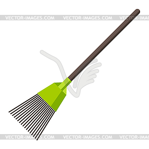 Broom. Garden tools and equipment - vector clipart