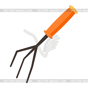 Pitchfork. Garden tools and equipment - vector clip art