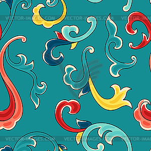 Chinese traditional ceramic ornament seamless - vector clip art