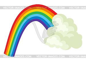 Облака и радуга в небе - векторизованный клипарт