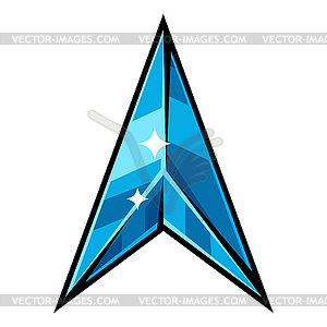 Abstract graffiti arrow. Cartoon teenage creative - vector clip art