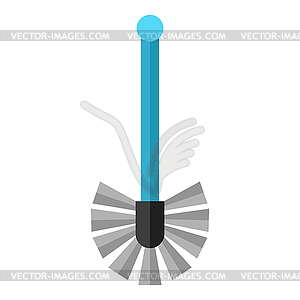 Toilet brush. Housekeeping cleaning item. Image - vector clip art