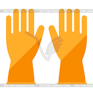 Gloves. Housekeeping cleaning item. Image for - vector clipart