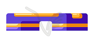 Step platform fitness equipment. Sport and - vector clip art