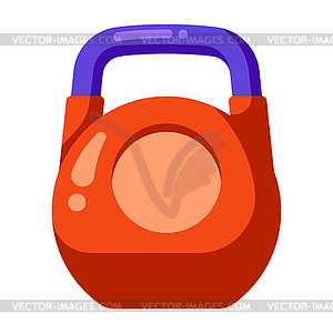 Kettlebell fitness equipment. Sport and bodybuildin - royalty-free vector image