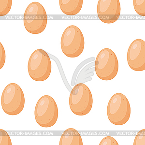 Бесшовный фон с куриным яйцом. Изображения для еды - стоковый клипарт