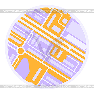 City map background design. streets, roads and - vector image