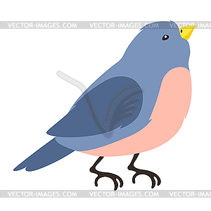 Stylized bird. wild birdie in simple style - vector clipart