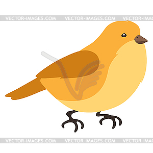 Stylized bird. wild birdie in simple style - vector clipart