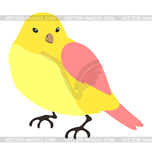 Stylized bird. wild birdie in simple style - royalty-free vector image