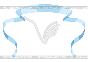 Blue ribbon. Stylized banner for decoration - vector image