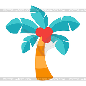 Пальма. Летний образ для отдыха или отпуска - векторизованное изображение клипарта