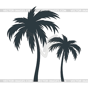 Palm trees. Summer image for holiday or vacation - vector clipart