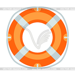Beach lifebuoy. Summer image for holiday or vacation - vector clip art