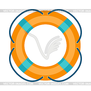 Beach lifebuoy. Summer image for holiday or vacation - vector clipart
