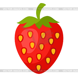 Icon of red strawberry.  - vector image