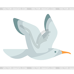 Stylized seagull. Marine fauna and wildlife - vector image