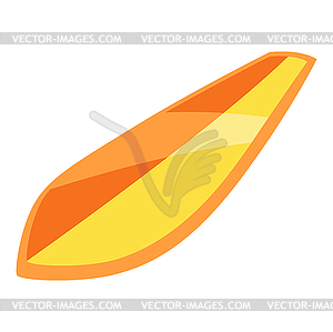 Stylized surf board. Summer fun and extreme sports - vector clip art