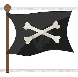 Pirate flag. Image for game or adventure - vector image