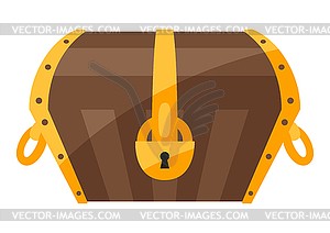 Treasure chest. Image for game or adventure - vector clipart