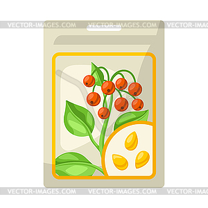 Seed package for sowing. Agricultural planting  - vector clipart