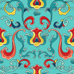 Chinese traditional ceramic ornament seamless - vector clipart