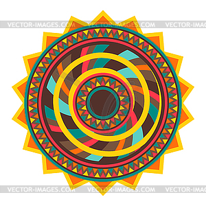 American indians mandala. Ethnic image in native - vector clipart