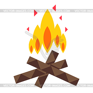 Bonfire. Ethnic image in native style - vector image