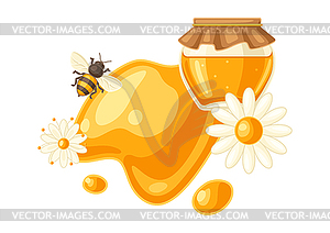 Honey. Image for food and agricultural industry - vector clipart