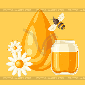 Honey. Image for food and agricultural industry - vector image