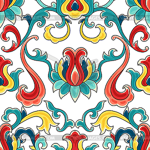 Chinese traditional ceramic ornament seamless - vector image