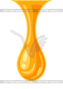 Honey drop. Image for food and agricultural industry - color vector clipart