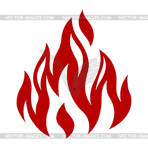 Abstract stylized fire. Decorative element for - vector clip art