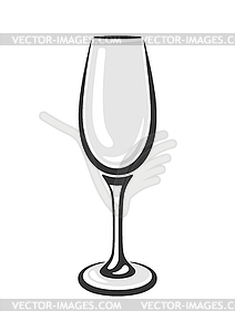 Wine glass. Image for restaurants and bars - vector image