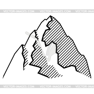 Stylized mountain. Natural . Abstract style - vector clipart