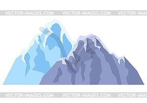 Стилизованные горы. Естественный. Абстрактный стиль - клипарт в векторном формате