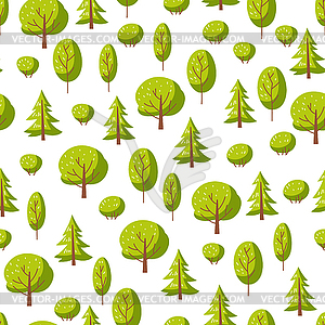 Spring or summer seamless pattern with stylized - vector clipart