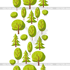 Spring or summer seamless pattern with stylized - vector clip art