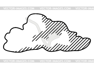 Stylized cloud. Natural . Abstract style - vector clipart
