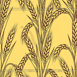 Seamless pattern with wheat. Agricultural image wit - vector clip art