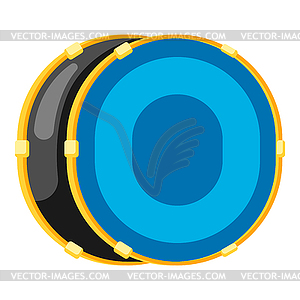 Musical drum. Music party creative image - vector clipart