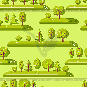 Spring or summer seamless pattern with stylized - vector clip art